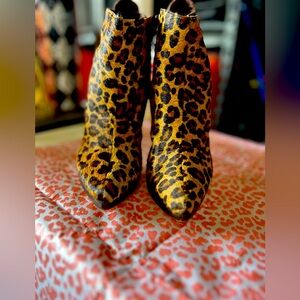 Boutique 9 Animal Print leather Ankle Booties